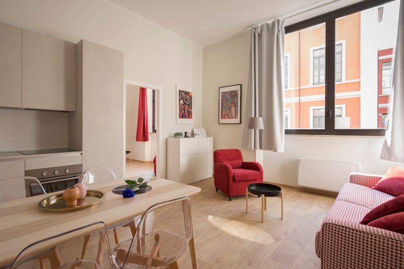 Bright apartment living space
