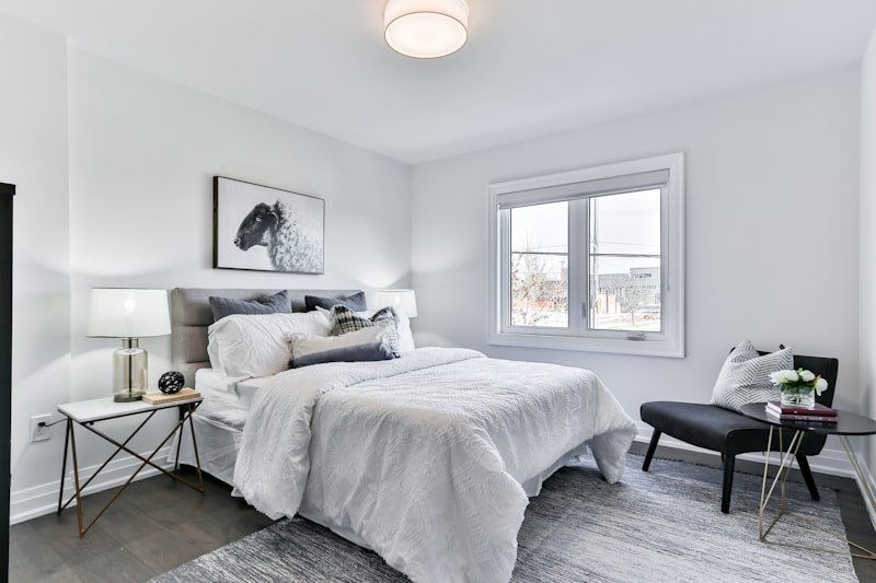 Calm bedroom in neutral tones